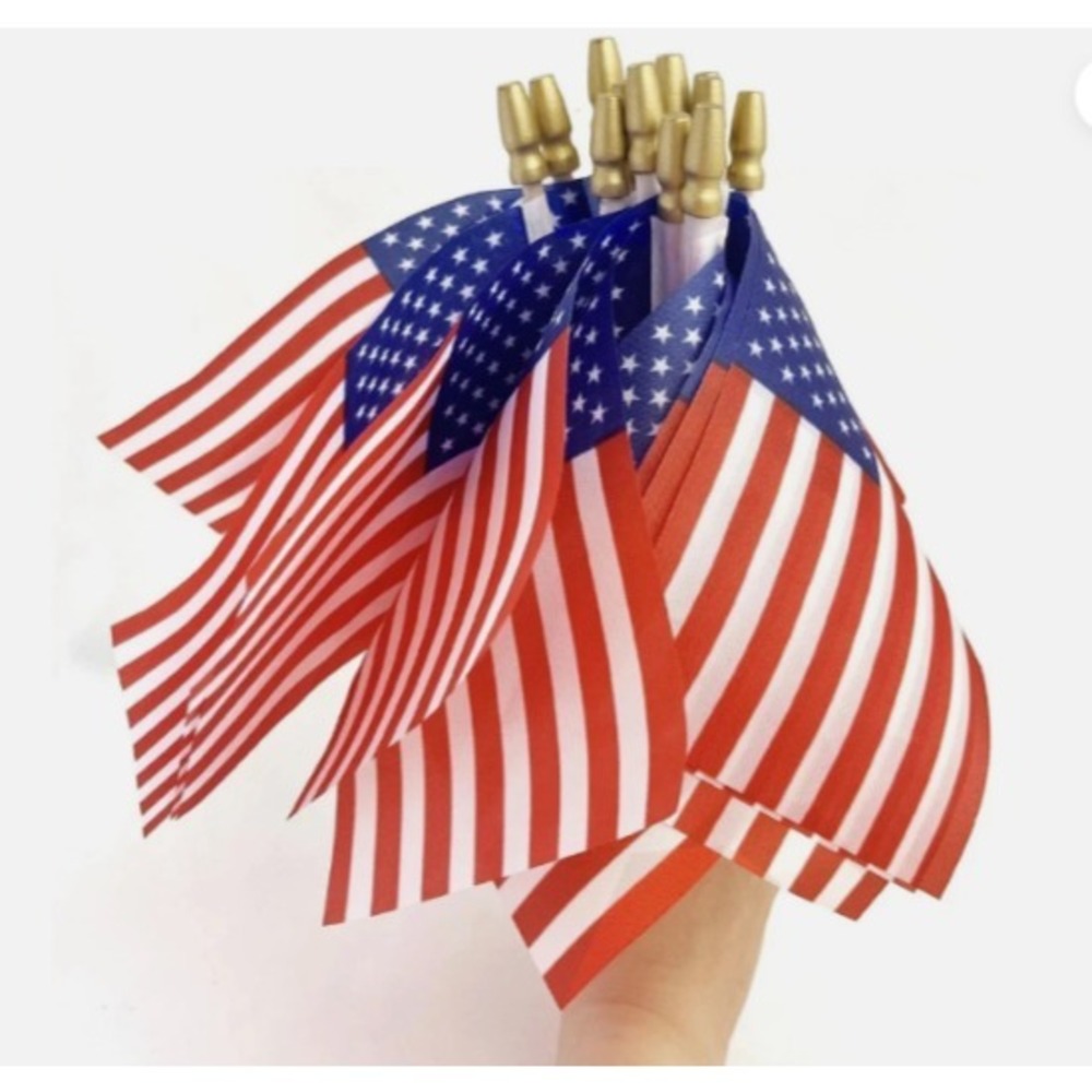 8 Pack mini American Flags 4x6 US American Hand Held Stick Flags‎ small amer...